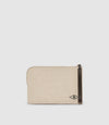 Wristlet Clutch Natural Linen With Elvis Cacao