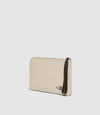 Wristlet Clutch Natural Linen With Elvis Cacao