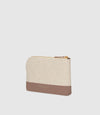 Westman Atelier By Métier Petite Makeup Pouch Natural Linen with Desert