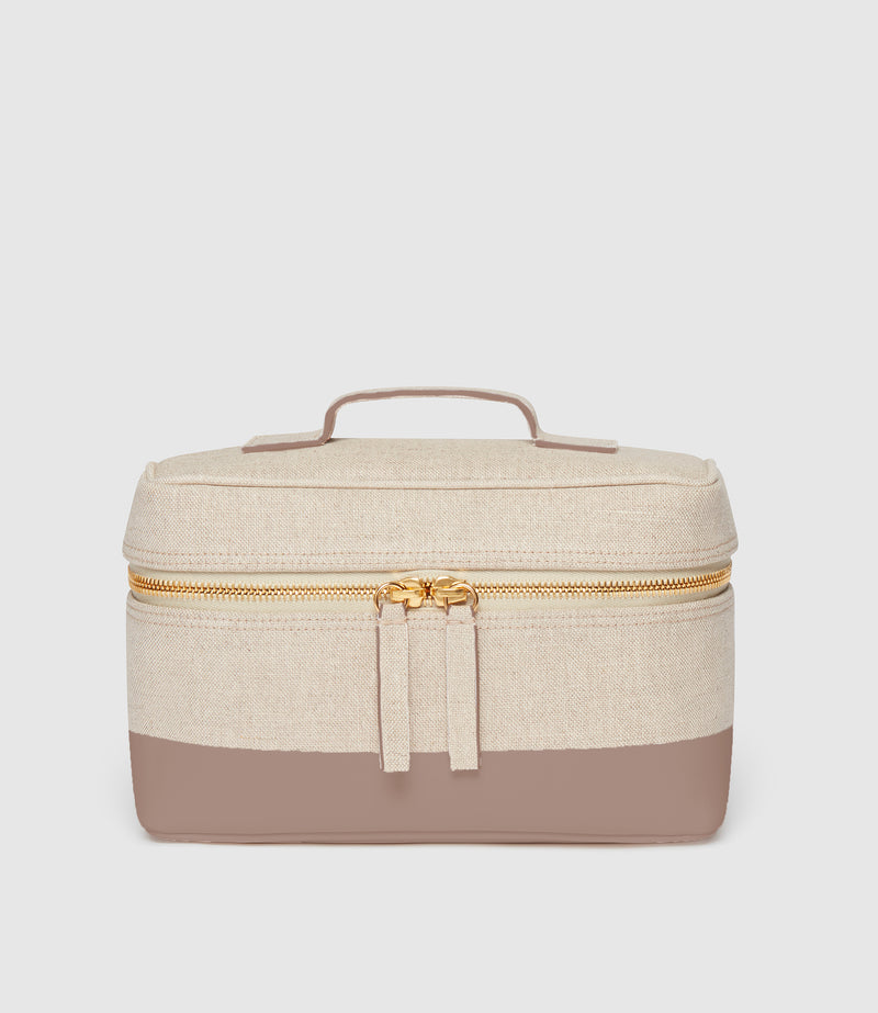 Westman Atelier By Métier Makeup Train Case Natural Linen with Desert