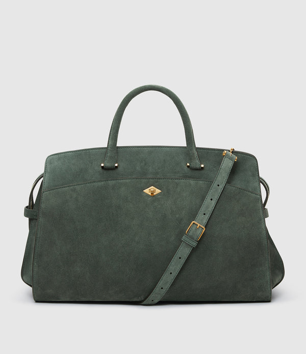 Private Eye Large Suede Emerald