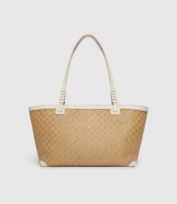 Cala 32 Woven Sahara With Smooth Calfskin White Sand