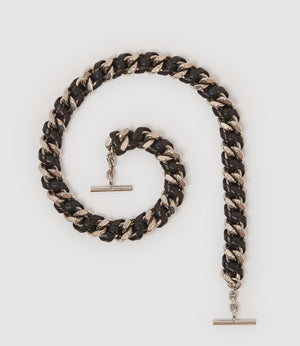 Large Chain Strap Elvis Black with Silver Hardware