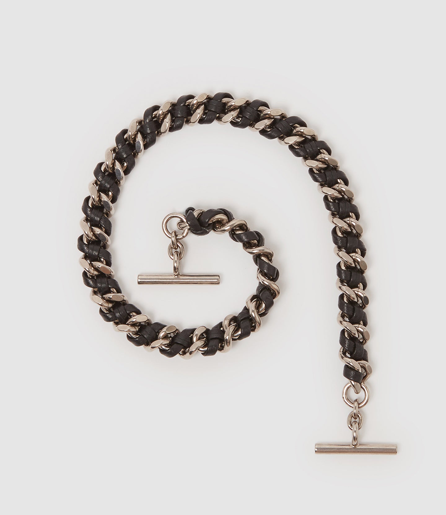 Small Chain Strap Elvis Black with Silver Hardware