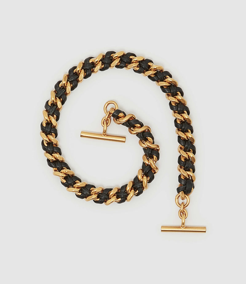 Small Chain Strap Elvis black with Gold Hardware