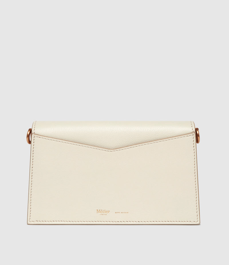 Roma Mini Clutch Smooth Calfskin White Sand