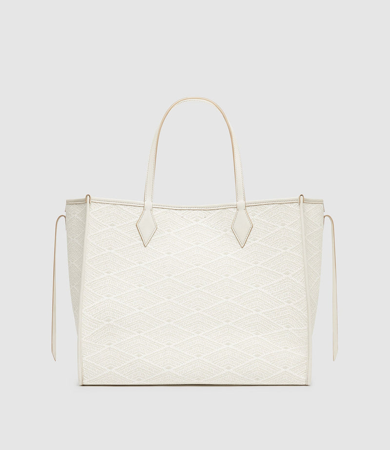 Chameleon 41 Oversized Diamond Jacquard Grey with Bianco
