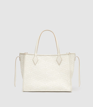 Chameleon 34 Oversized Diamond Jacquard Grey with Bianco