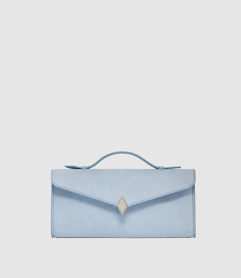Edge Clutch Suede Hydra