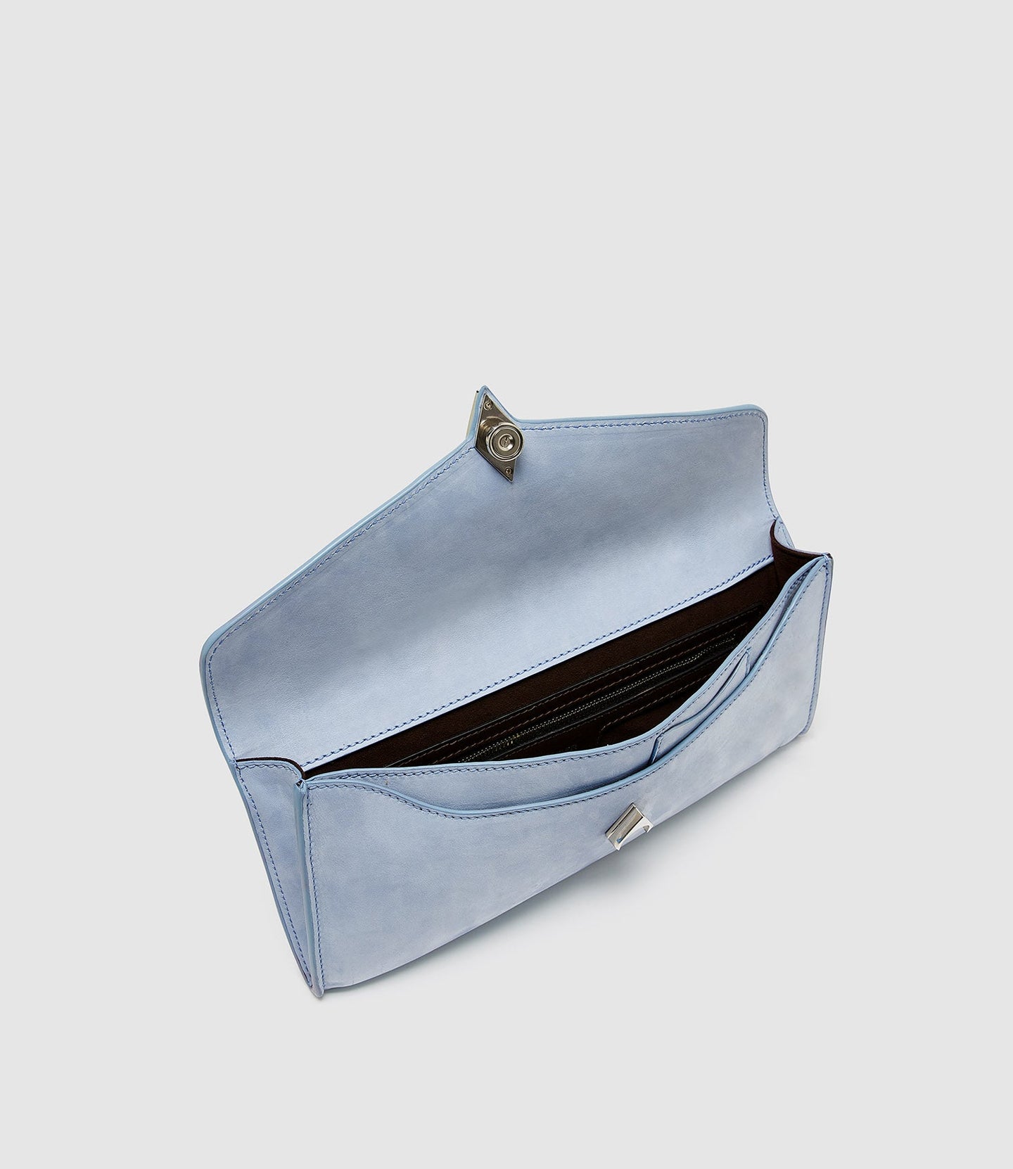 Edge Clutch Suede Hydra