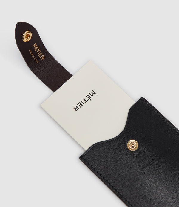 Small Wallet Silky Calfskin Black
