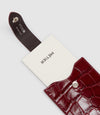 Small Wallet Embossed Croc Ruby