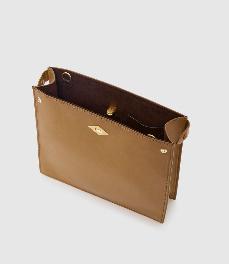 Stowaway Crossbody Buttery Nappa Caramel