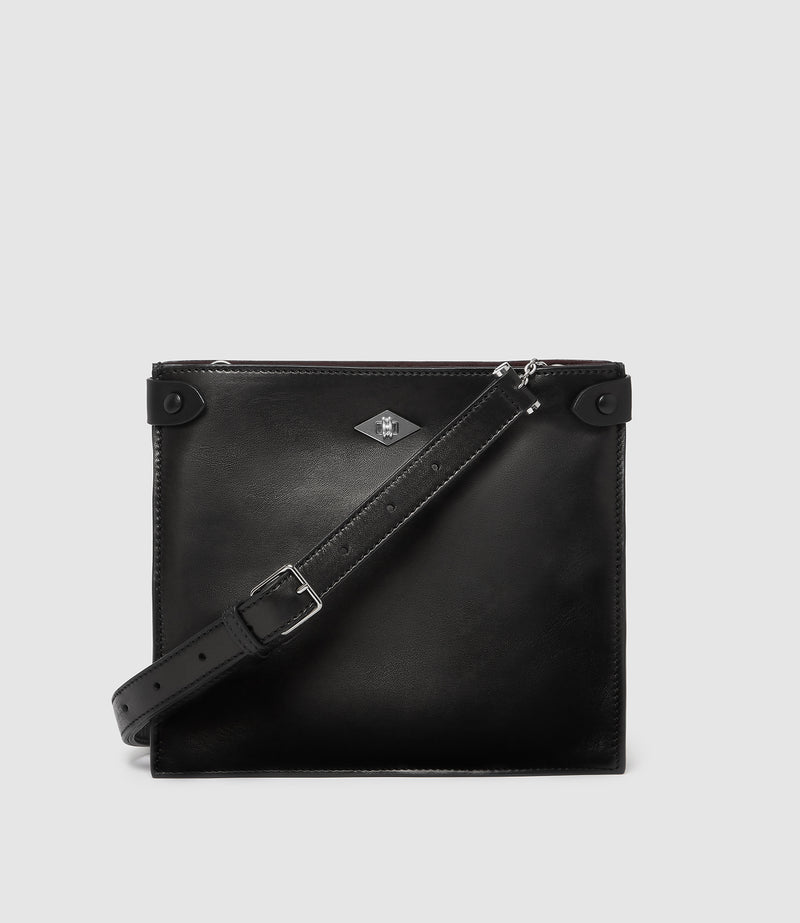 Stowaway Crossbody Buttery Nappa Black with Silver Hardware