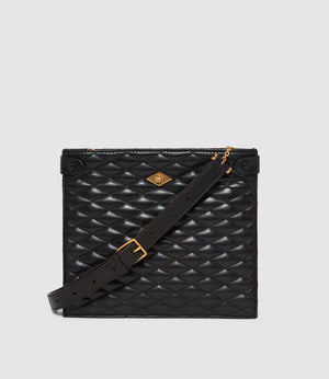 Stowaway Crossbody Nappa Diamond Quilt Black