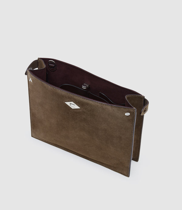 Stowaway Crossbody Suede Clay