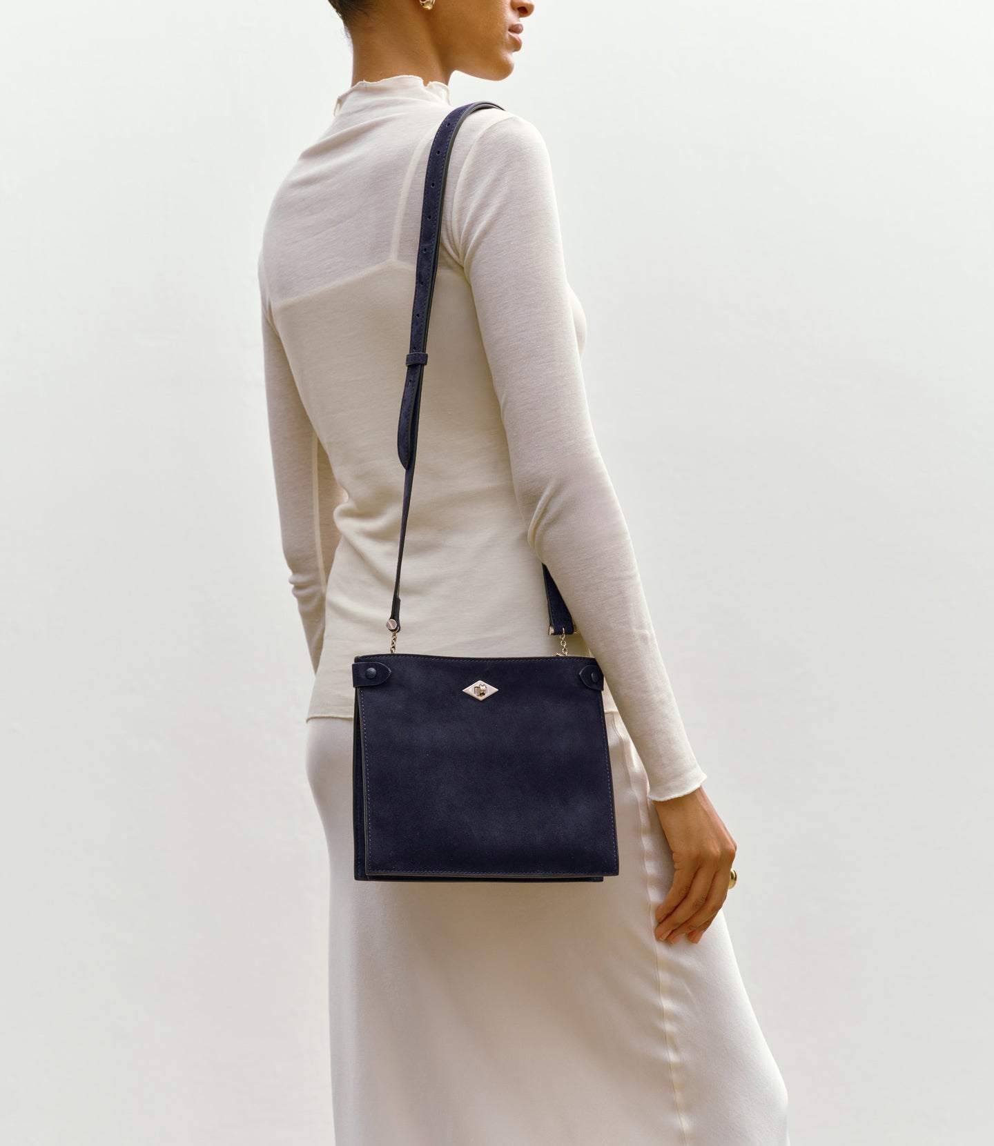 Stowaway Crossbody Buttery Suede Midnight