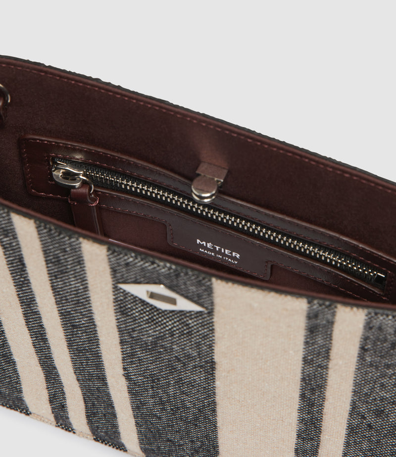 Stowaway Crossbody Mod Stripe With Elvis Black