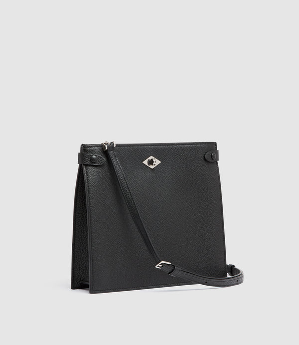 Stowaway Crossbody Soft Grain Leather Black