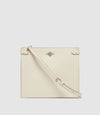 Stowaway Crossbody Smooth Calfskin White Sand with Silver Hardware