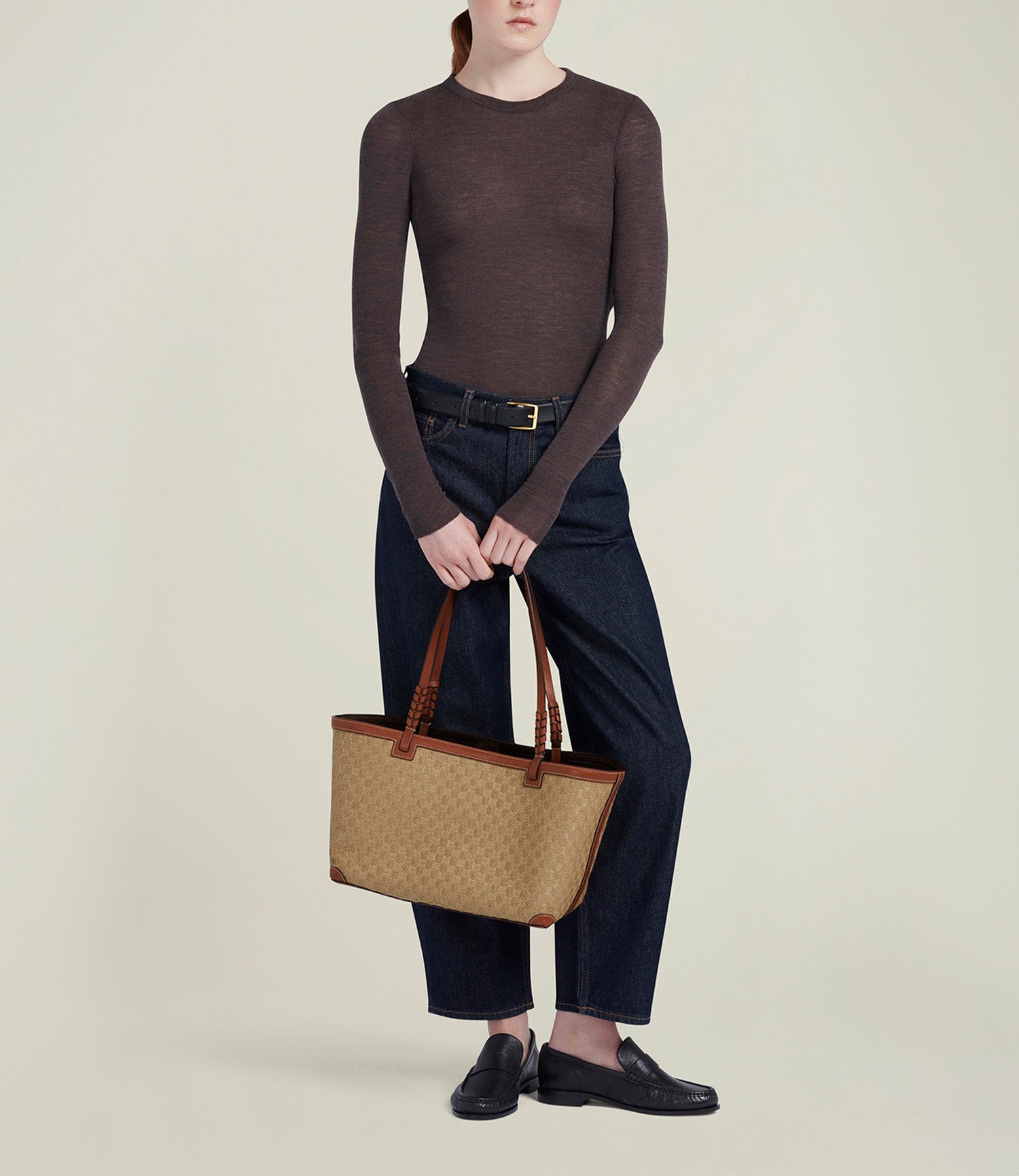 Cala 32 Woven Fabric Sahara with Buffalo Cognac – Métier US