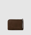 Wristlet Clutch Nubuck Chocolate with Elvis Cacao