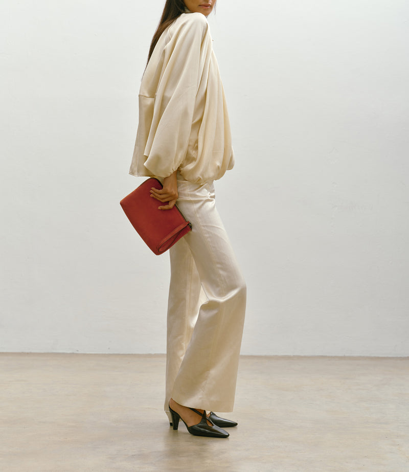 Wristlet Clutch Nubuck Rust