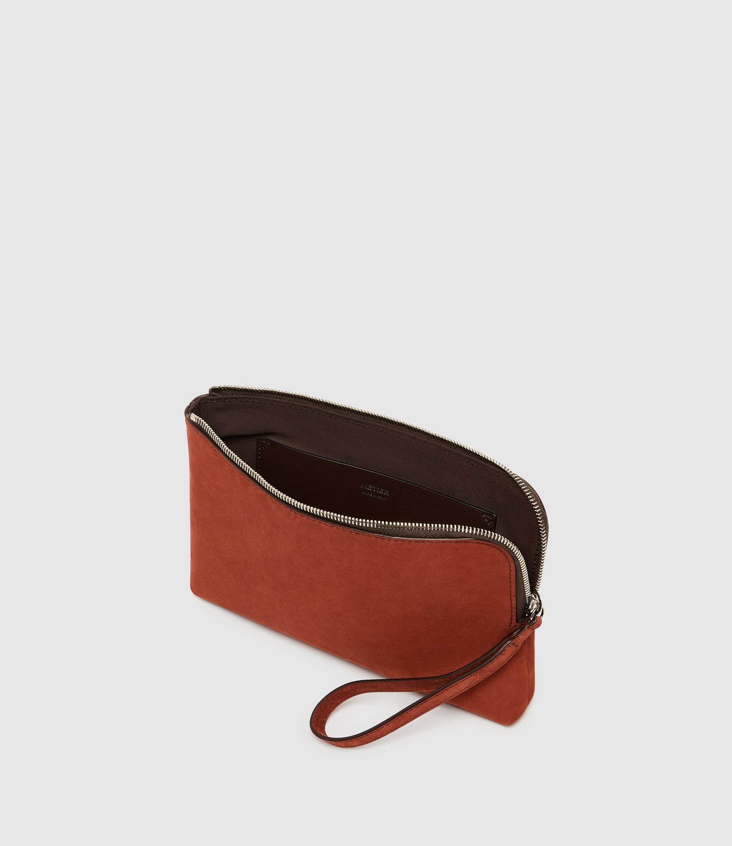 Wristlet Clutch Nubuck Rust