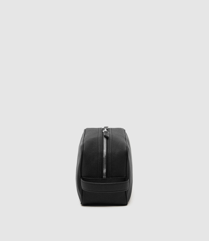 Wash Bag Pebble Grain Black