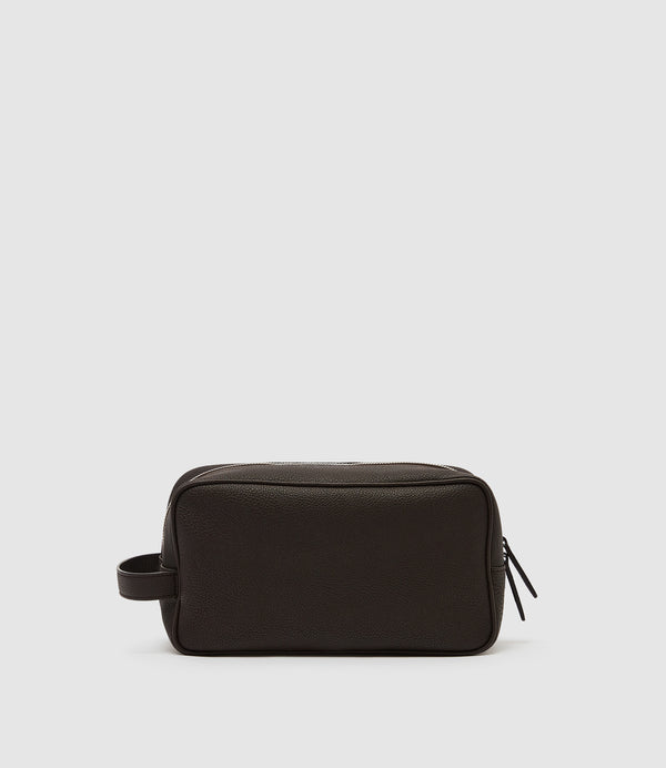 Wash Bag Pebble Grain Chocolate