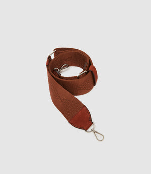 Webbing Strap Rust With Silver Hardware