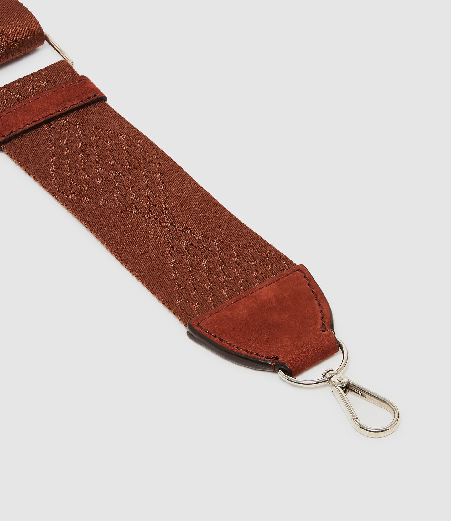 Webbing Strap Rust With Silver Hardware