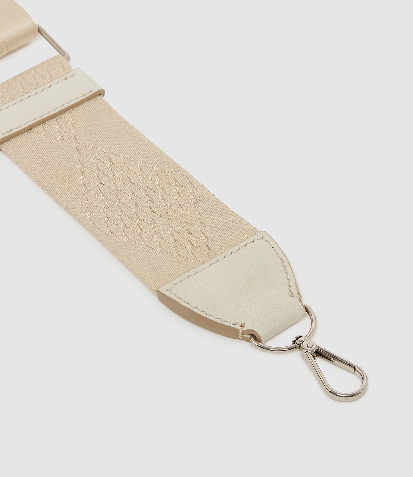 Webbing Strap Bianco With Silver Hardware