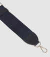 Webbing Strap Navy With Silver Hardware