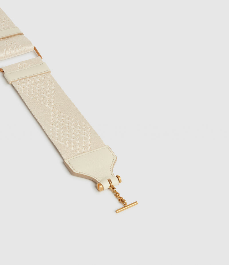 Women's Diamond Webbing Strap White Sand