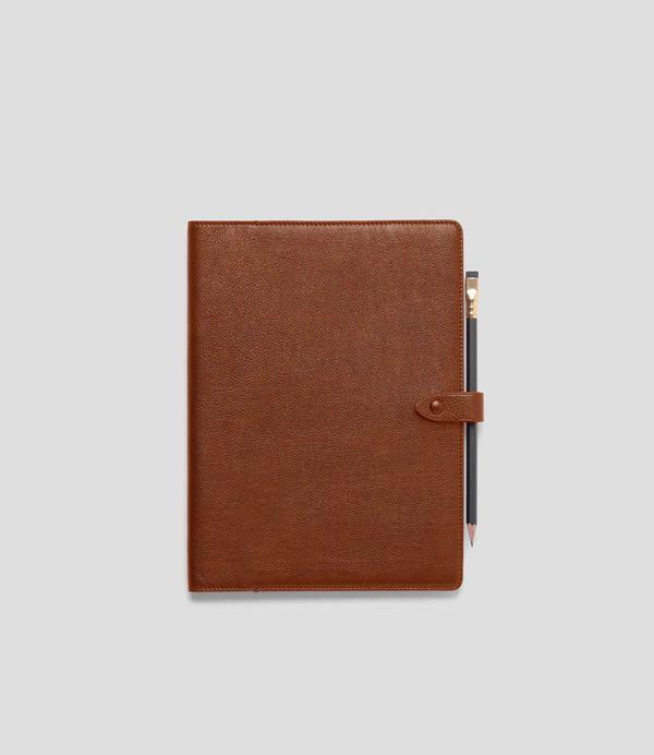 11" Notebook Cover Buffalo Cognac