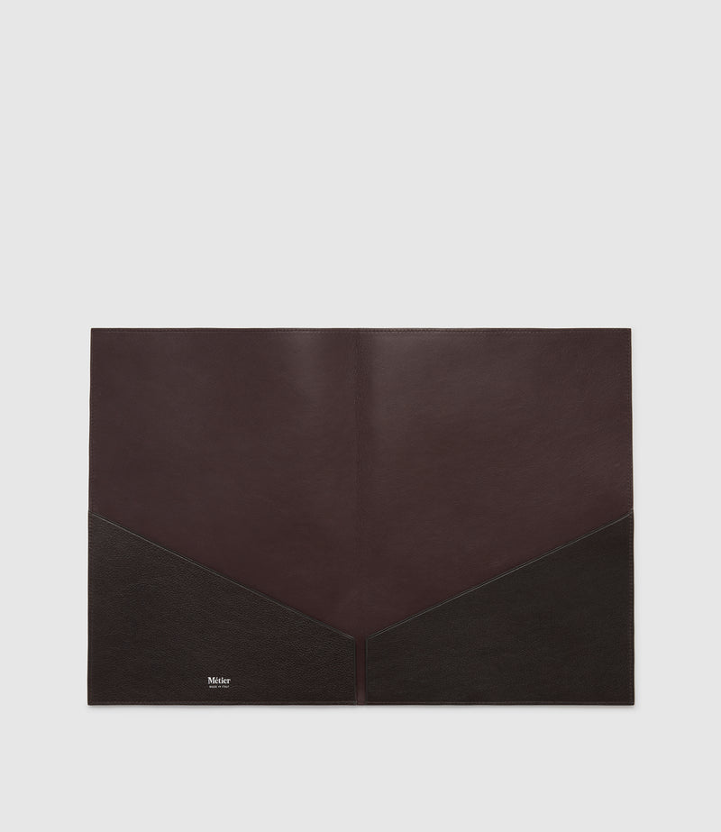 A4 Leather Folder Buffalo Cacao