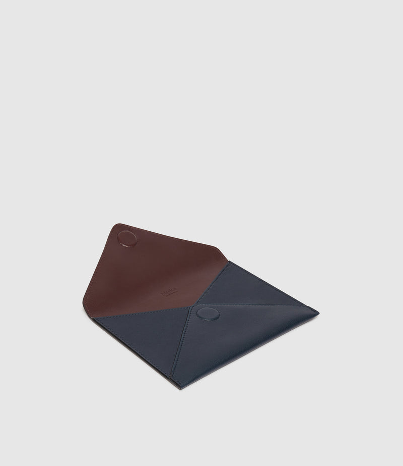 A6 Envelope Smooth Calfskin Navy