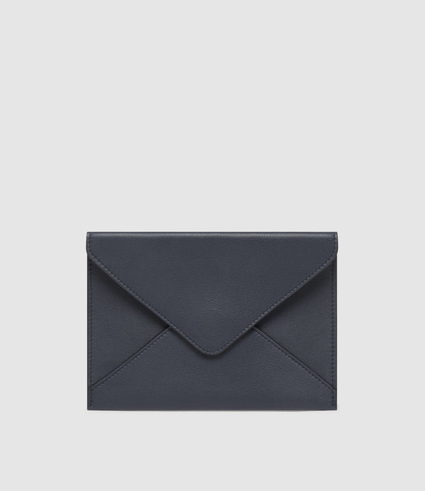 A6 Envelope Smooth Calfskin Slate