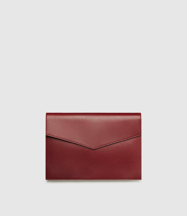 Air Mail x Métier Single Document Folio Buffalo Dark Cherry