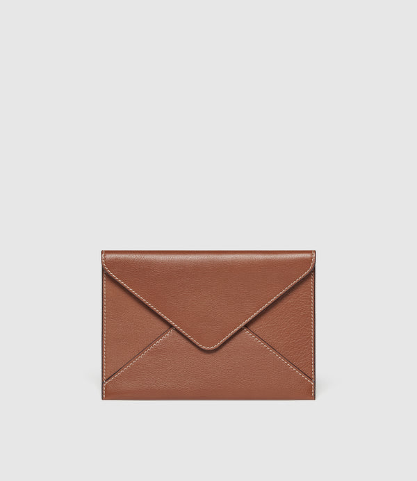 Air Mail x Métier A6 Leather Envelope Buffalo Cognac