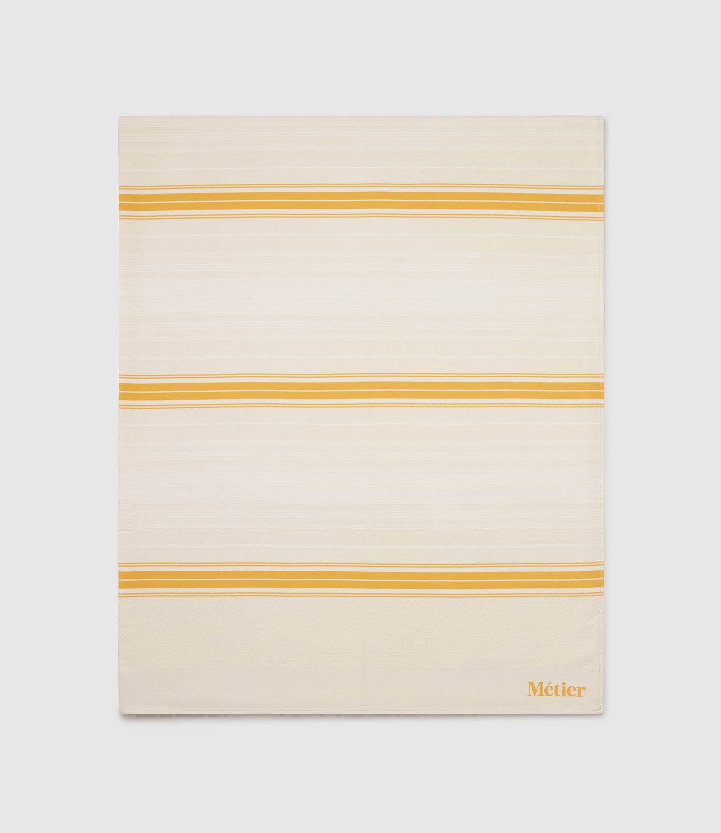 Large Beach Blanket Sustainable Cotton Moroccan Jacquard and Izamal Yellow