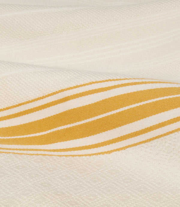 Small Beach Blanket Sustainable Cotton Moroccan Jacquard and Izamal Yellow