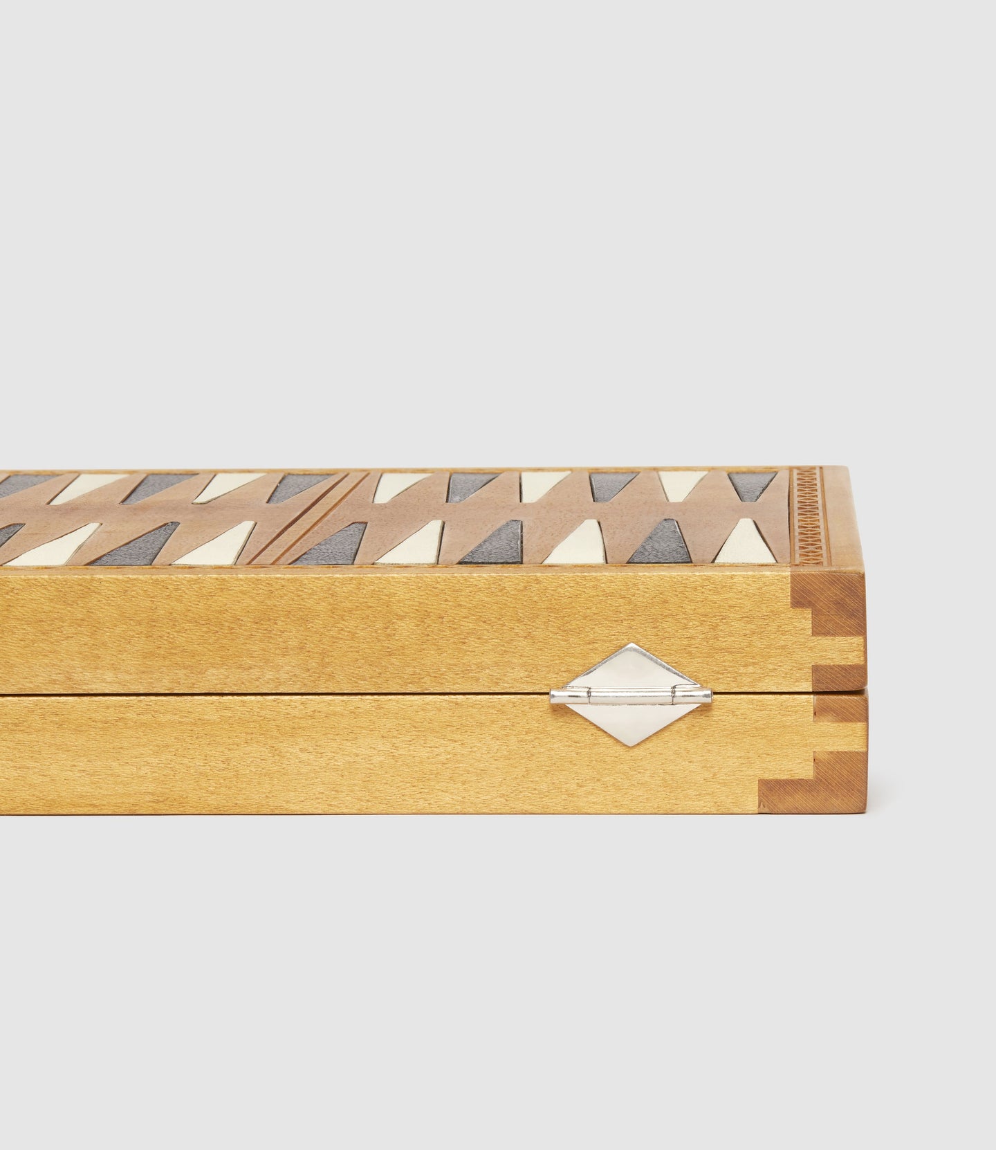 Travel Chess and Backgammon Set in Buffalo and Smooth Calfskin Leather, Olive and Ebony Wood