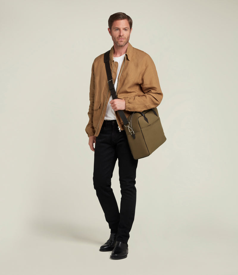 Closer All Day Briefcase Military Twill Khaki