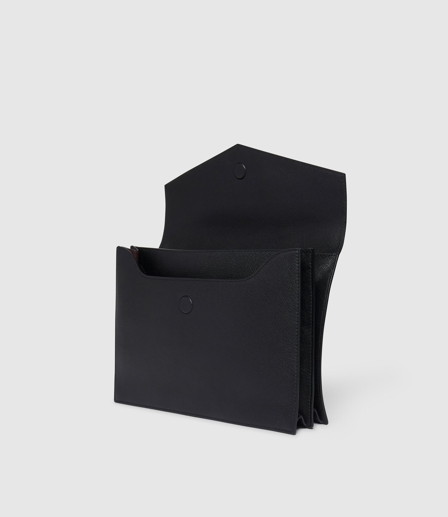 Double Document Folio Buffalo Black