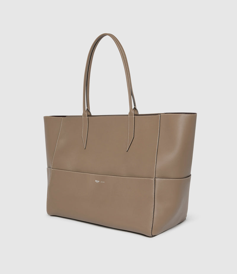 Incognito Large Cabas Bag Smooth Calfskin Taupe