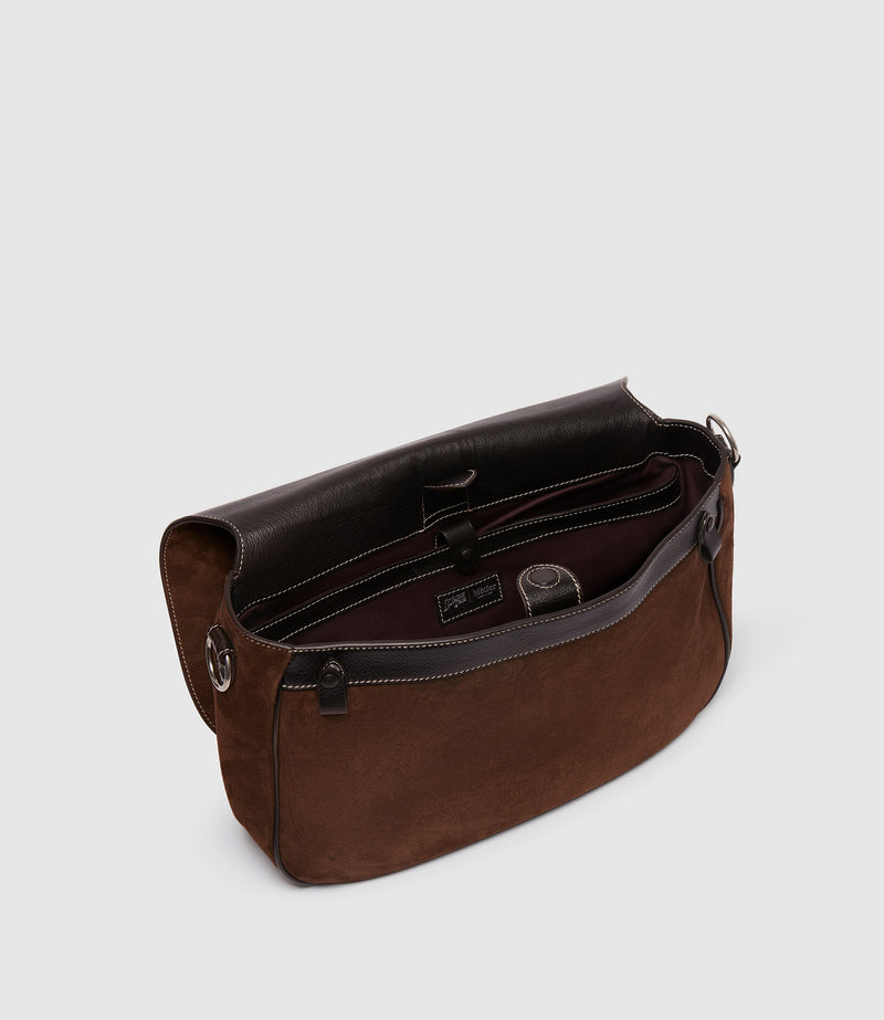 W INDIANA JONES™ Hunter Messenger Chocolate Suede