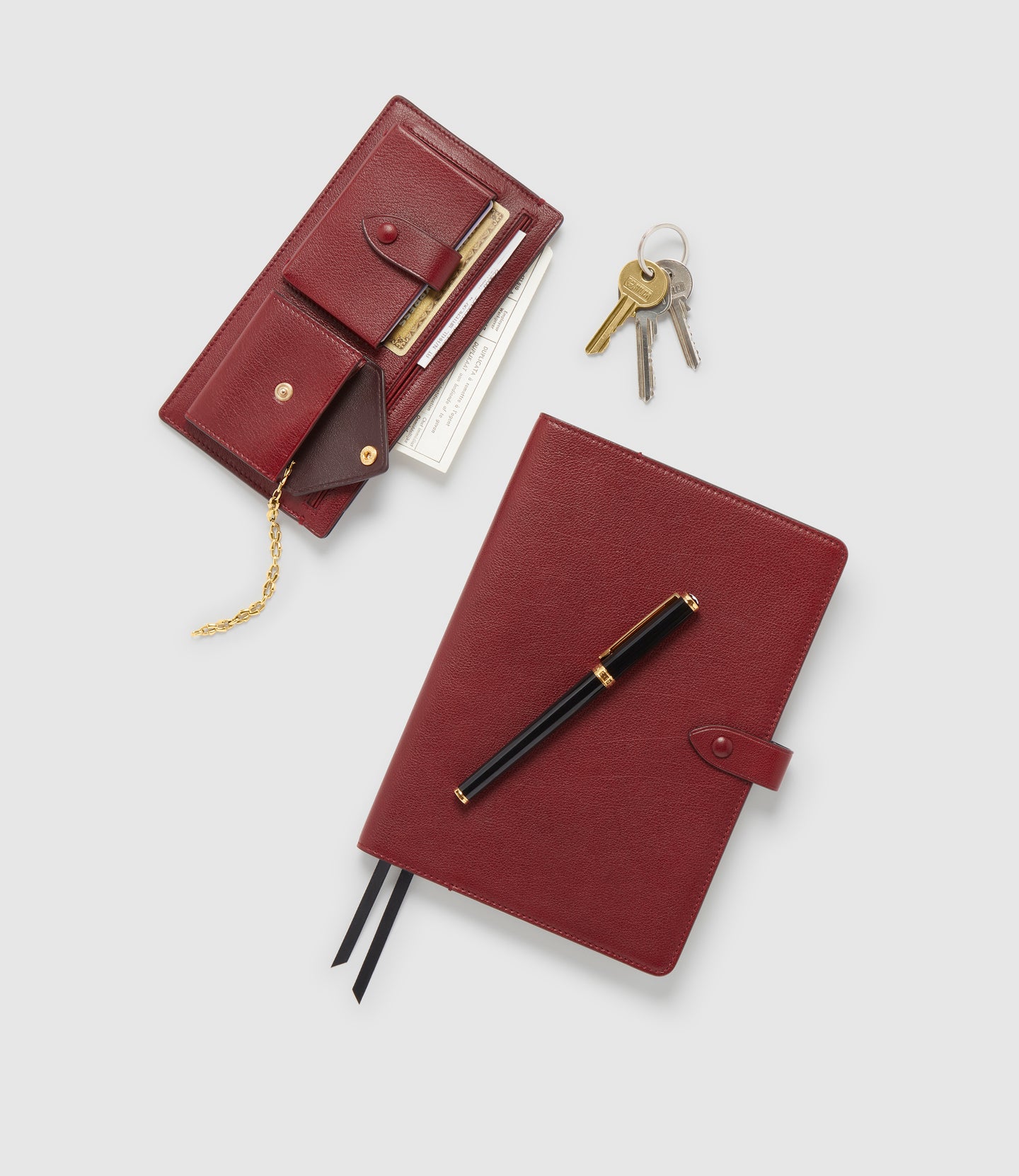 Inside Out Wallet Buffalo Dark Cherry