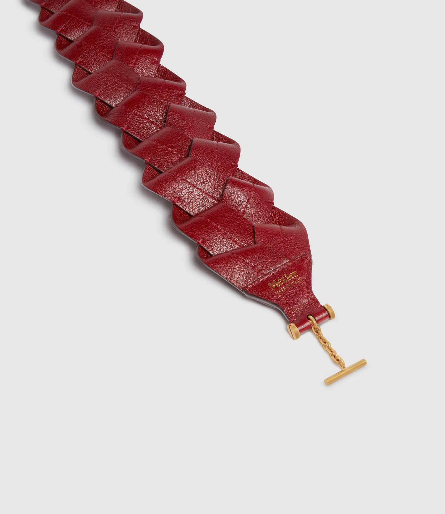 Loose Braided Strap Buffalo Dark Cherry
